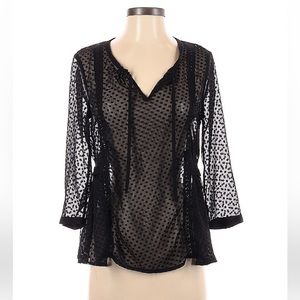 Sheer Black Vanessa Virginia Blouse (2)